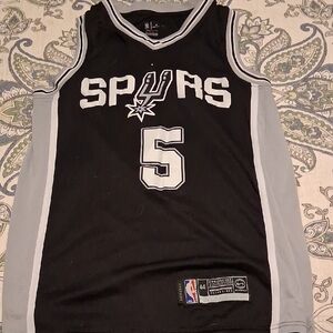 Nike Black and Gray Spurs Jersey